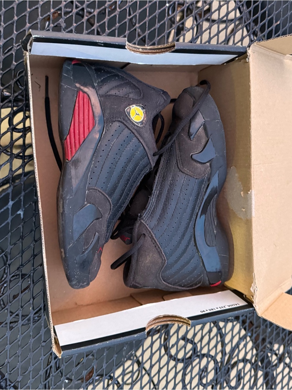 Jordan Black and Red Retro Sneakers